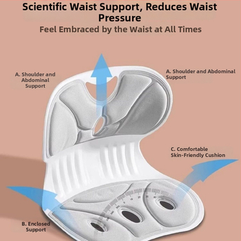 Ергономична лумбална подпора за седалка – PP материал, минималистичен стил, за офис, есен 2025