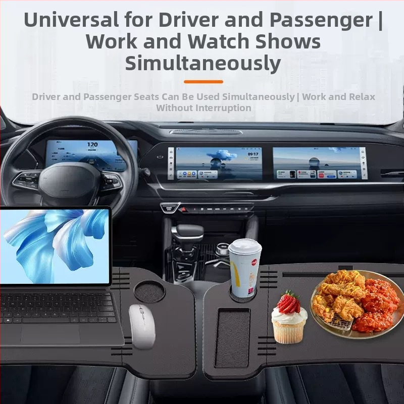 Tesla Model 3/Y predný skladací stolík na jedlo a notebook v aute, Snap-In montáž, LDZ