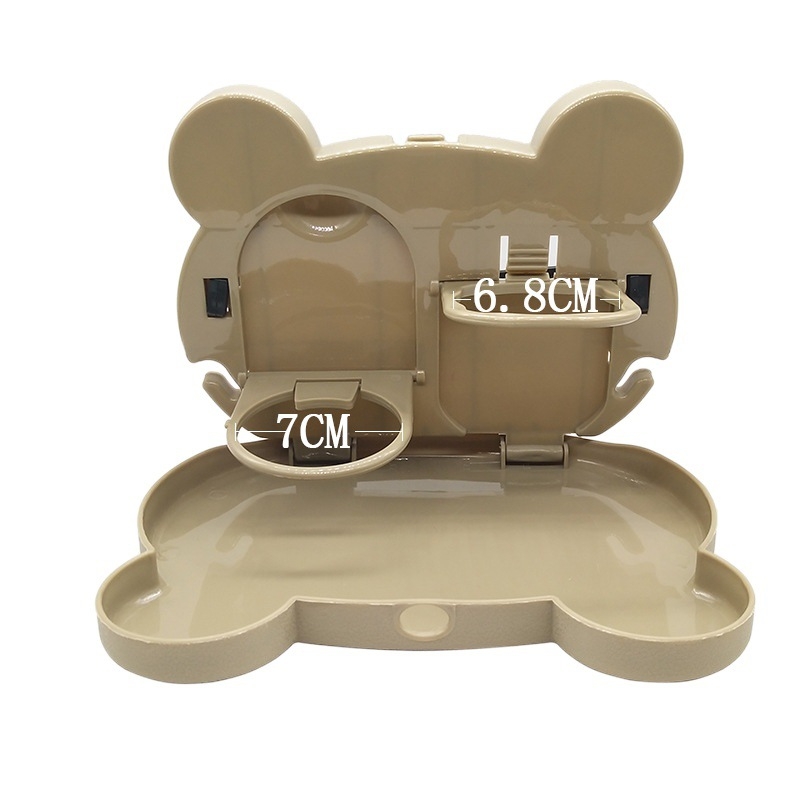 Sklopivi stol za stražnju klupu automobila s držačem za čaše, ABS plast, višenamjenski stol na naslonu sjedala