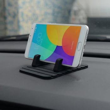 Automobilski silikonski držač za telefon s protukliznom podlogom na instrument ploči i osnovom za stalk