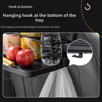 Auto stražnji stolni pladanj s preklopnim držačem za čašu, ABS materijal, model SY-0797, za ugradnju na stražnji naslon sjedala