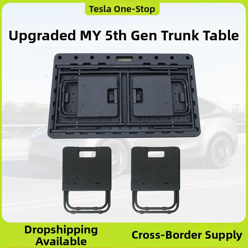 Tesla Model Y stražnji prtljažnik – prijenosni sklopivi stol, plastični materijal, ugradnja klikom