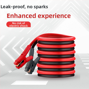 Auto ārkārtas iedarbināšanas vads ar vara pārklātu alumīniju, aligatora klipsi, garums 2–5 m vai pēc pasūtījuma