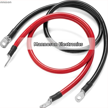 Kabel za bateriju automobila, crveno‑crni uzemljivački kabel, bakar, presjek 16 mm², duljina 50 cm
