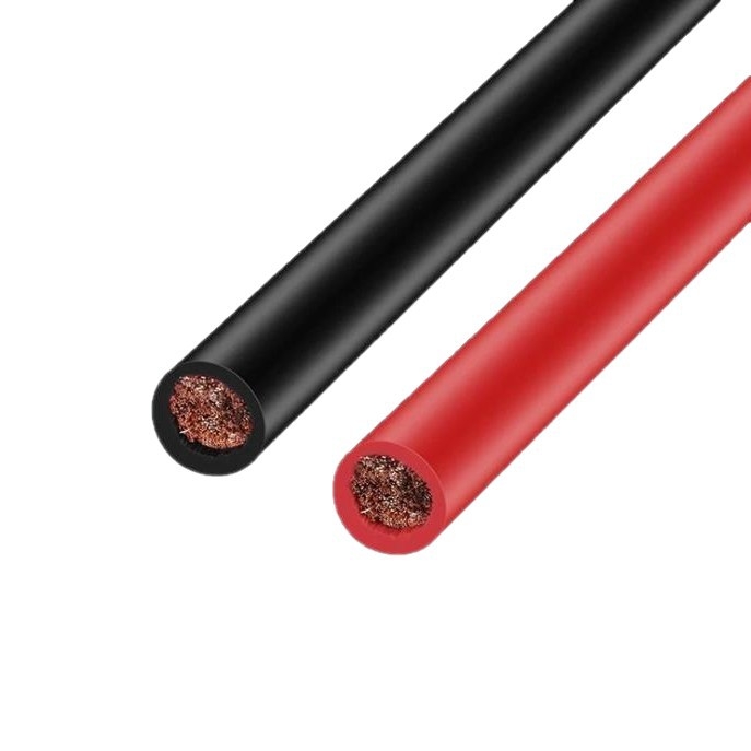 Kabel za bateriju automobila, crveno‑crni uzemljivački kabel, bakar, presjek 16 mm², duljina 50 cm