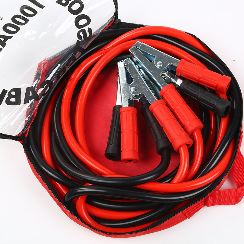 King 1000A automašīnas akumulatora startera kabelis ārkārtas palaidšanai