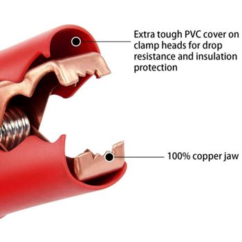 Cablu de conectare a bateriei auto cu cleme croco, lungime 1 m, pentru pornire de urgență