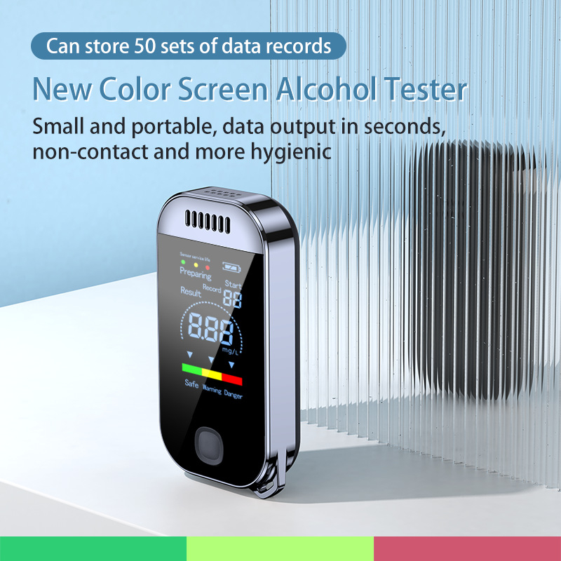 Alkoholni dah tester, za automobil, prijenosni, visokoprecizan digitalni zaslon, ABS