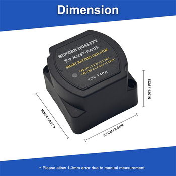 Dvostruki izolator baterije za auto/jahtu/RV/brod – 12V 140A Inteligentni upravljač baterija AF2831, VSR modificirani relej