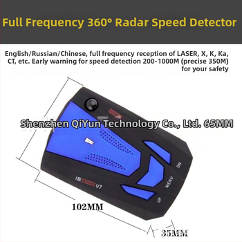 Automobilový laserový radar a detektor rýchlosti s varovaním V7, ABS/PC kryt