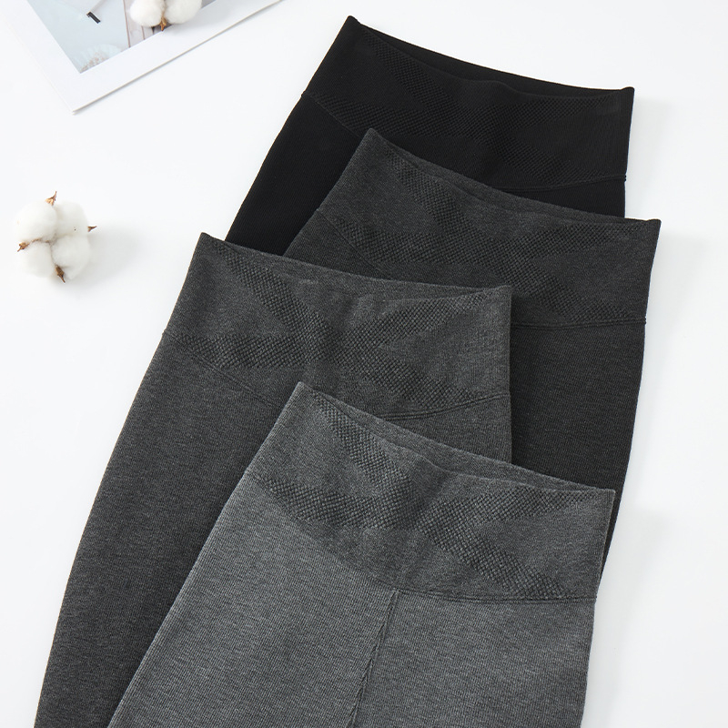 Naiste fleece-voodriga paksud leggingud, vertikaalsed triibud, kerge kompressioon, sobivad välistingimustes kandmiseks, kõrge elastus