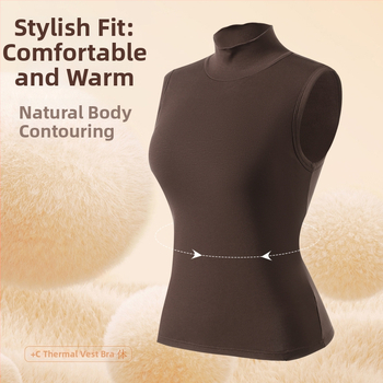 Kéz nélküli top magas nyakú belső melltámasz, Modal anyag 90–95%, egész éves viselet, Jenny Heart