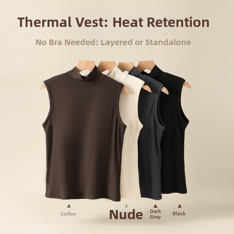 Kéz nélküli top magas nyakú belső melltámasz, Modal anyag 90–95%, egész éves viselet, Jenny Heart