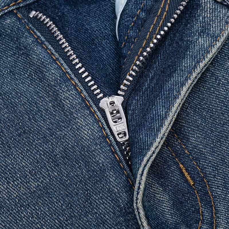 Σορτς τζιν με σχίσεις, χαλαρή ίσια γραμμή, μεσαία μέση, jacquard ύφασμα, 60% βαμβάκι