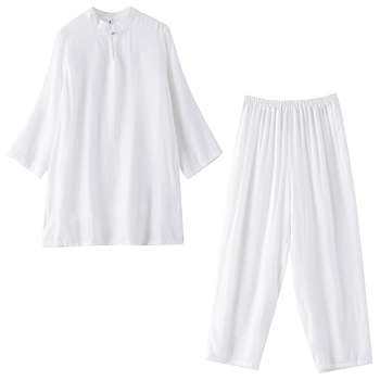 Памучен зен халат за медитация – комплект, 95%+ памук, висока температурна обработка, есен 2025