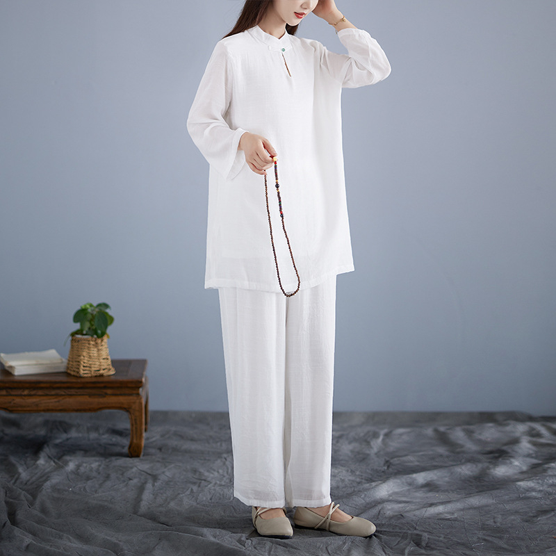 Памучен зен халат за медитация – комплект, 95%+ памук, висока температурна обработка, есен 2025