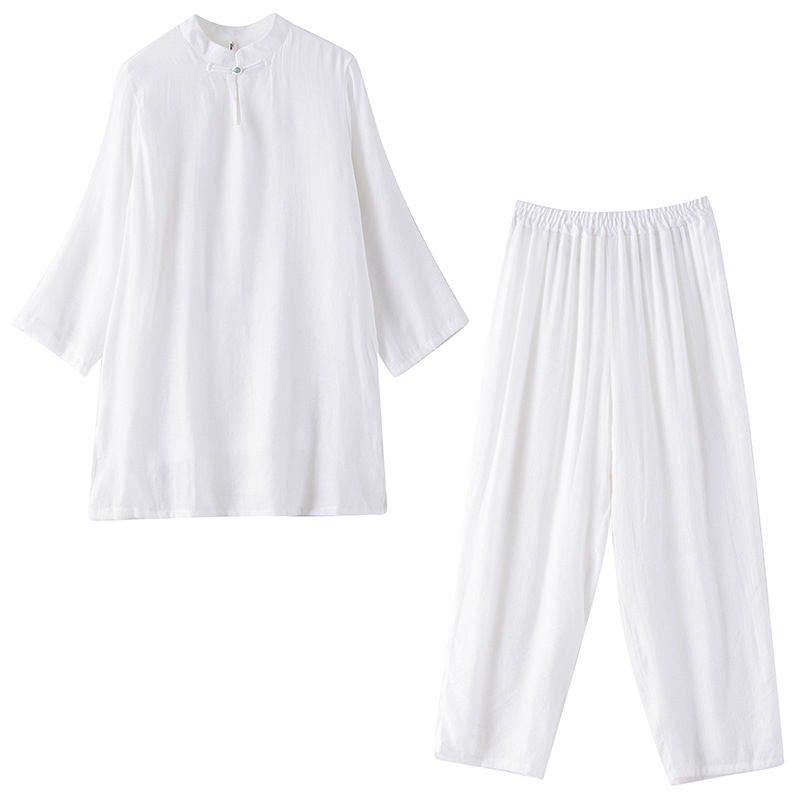 Памучен зен халат за медитация – комплект, 95%+ памук, висока температурна обработка, есен 2025