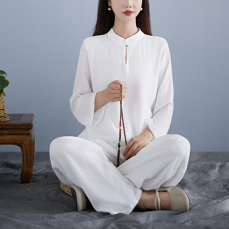 Памучен зен халат за медитация – комплект, 95%+ памук, висока температурна обработка, есен 2025