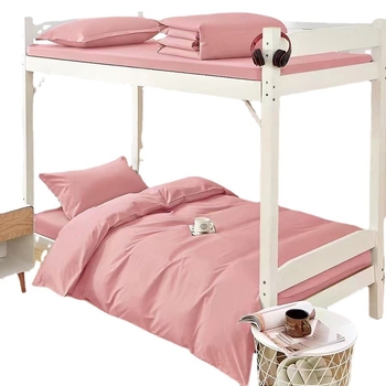 Triju daļu gultas veļas komplekts studentu internātam, ilgi vaski kokvilnas, twill audums, reaktīvā drukāšana un krāsošana, auduma blīvums 133x72, diegu skaits 40