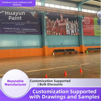 Falasvédő puha ütésvédő sportlétesítményekhez: alkalmas kosár- és badmintonpályákra, edzőteremre, boksz-terembe és korai nevelési központra; öntapadós, modern minimalist stílus, egyszínű felület, feldolgozás és testreszabás