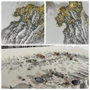 Jauns ķīniešu stila sienas mākslas panelis — ainava ar peoniju, mākslīgā āda, pielāgošana pieejama, zīmols Gold Balance