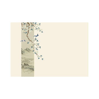 Tapet de perete în stil nou chinezesc, mătase, rezistent la umezeală, calitate premium.