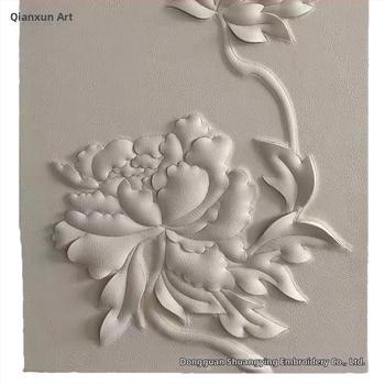 Mākslīgās ādas sienas fona panels, vienkāršs mūsdienīgs stils, ainavas raksts, pielāgošana pieejama, Gold Balance