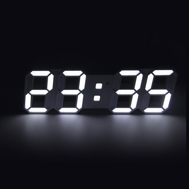 3D LED digitalni zidni sat, svijetleći, kreativan dizajn za dnevni boravak i spavaću sobu