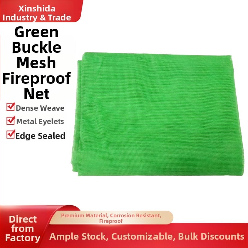 Csatos keretes építési védőháló PVC tűzálló kivitelben, építkezésekhez