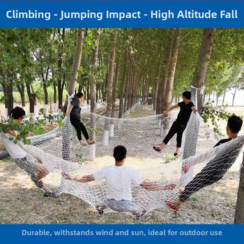 Nagy sűrűségű nejlon védőháló teherautókhoz kötélen rögzítve