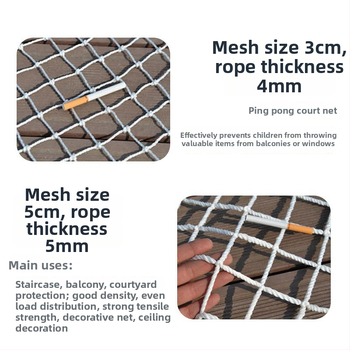 Nagy sűrűségű nejlon védőháló teherautókhoz kötélen rögzítve