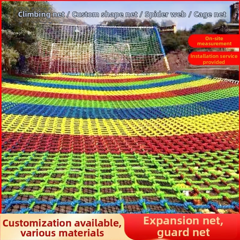 Chuangbo nylon mászóháló kültéri használatra – védőháló gyerekek számára, modell: mászóháló, erkély dekorációhoz és lépcsővédelmi célokra.