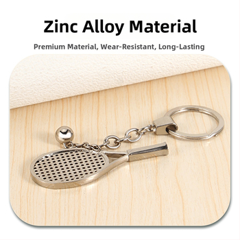 Κλειδοθήκη ρακέτας — μεταλλικό κρεμαστό, δυνατή προσαρμογή, εκτύπωση λογότυπου, ατομική συσκευασία