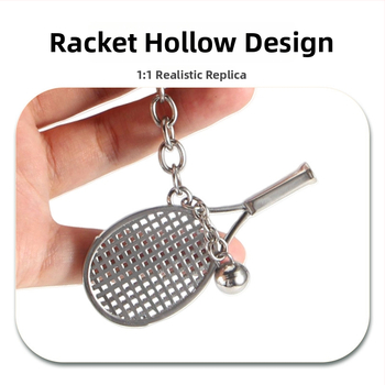 Κλειδοθήκη ρακέτας — μεταλλικό κρεμαστό, δυνατή προσαρμογή, εκτύπωση λογότυπου, ατομική συσκευασία