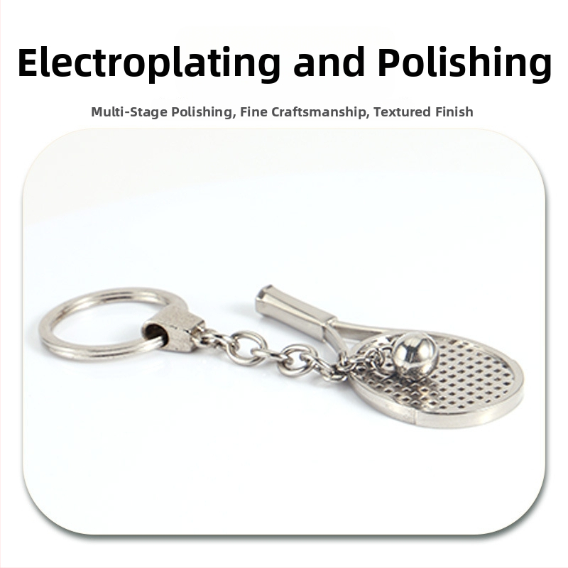 Κλειδοθήκη ρακέτας — μεταλλικό κρεμαστό, δυνατή προσαρμογή, εκτύπωση λογότυπου, ατομική συσκευασία