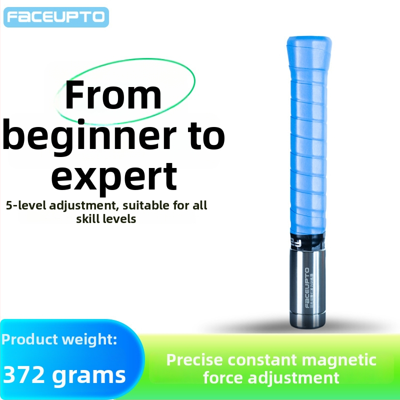 Tréner na švih pre badminton — nerezová oceľ, Faceupto, nastaviteľná sila, prispôsobiteľný, vhodný na badminton aj tenis