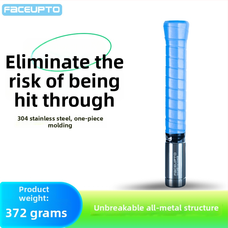 Tréner na švih pre badminton — nerezová oceľ, Faceupto, nastaviteľná sila, prispôsobiteľný, vhodný na badminton aj tenis