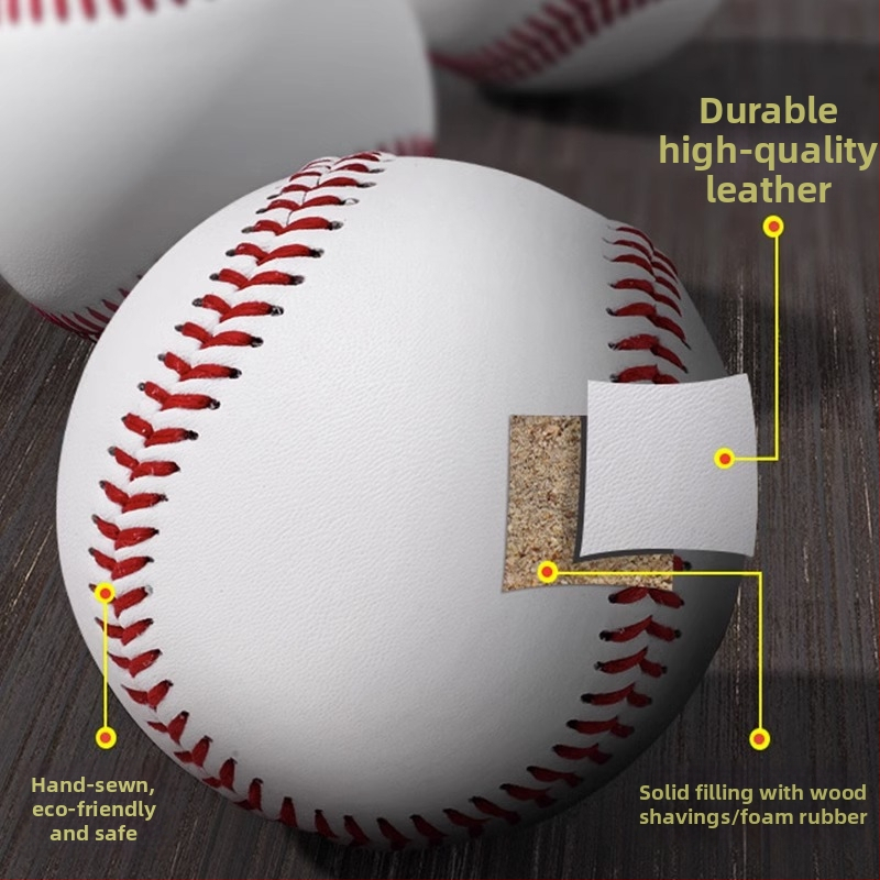 Softball ar roku šūts PU materiāls, bez logotipa, eksāmena treniņam
