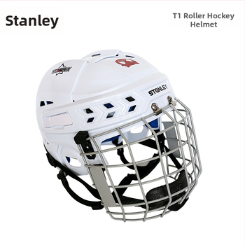 STL hokeja ķivere – PP + EVA + oglekļa tērauda konstrukcija, piemērots ledus hokejam, riteņhokejam un laukuma hokejam, galvas aizsardzība