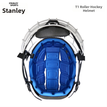 STL hokeja ķivere – PP + EVA + oglekļa tērauda konstrukcija, piemērots ledus hokejam, riteņhokejam un laukuma hokejam, galvas aizsardzība