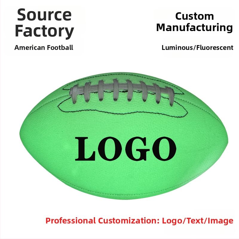 Regbio kamuolys — PU/PVC medžiaga, siuvama mašina, šviesą atspindinti paviršius, pritaikytas logotipas