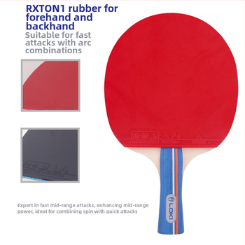 Set de rachete tenis de masă cu lamă din poplar, cauciuc reverse-glue, rachetă cu lovire dreaptă, logo imprimat, personalizare disponibilă