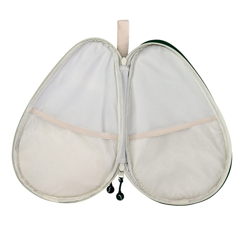 Galda tenisa raketes soma ar diamanta šuvumu, iekšējā neilona un plisu kokvilnas oderējums, ūdensizturīga, logotipa apdruka