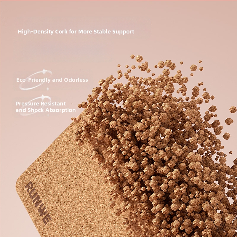 Joga blok – Cork, vysoká hustota, pre tanečné cvičenie, bez personalizácie