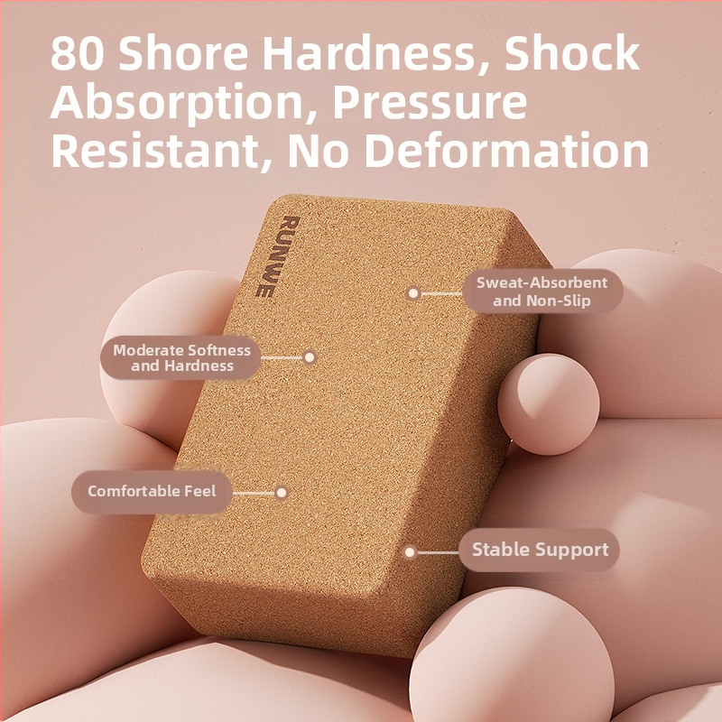 Joga blok – Cork, vysoká hustota, pre tanečné cvičenie, bez personalizácie