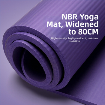 Χάλακι γιόγκα με ευρύ σχεδιασμό, υλικό NBR, πάχος 10 mm, βάρος 1000 g, μονοχρωματικό σχέδιο