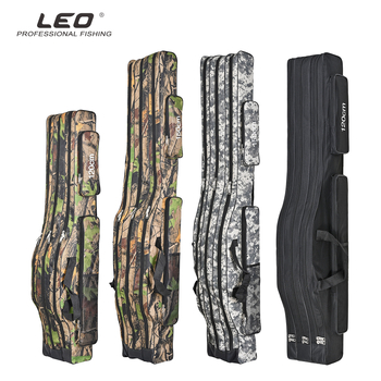 Leo taška na morské rybárčenie, Oxford látka, 3-vrstvová skladacia taška s veľkým bruchom, ramenná taška na prúty, kód 28028