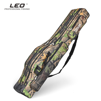 Leo taška na morské rybárčenie, Oxford látka, 3-vrstvová skladacia taška s veľkým bruchom, ramenná taška na prúty, kód 28028