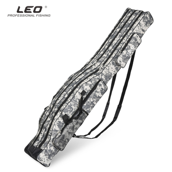 Leo taška na morské rybárčenie, Oxford látka, 3-vrstvová skladacia taška s veľkým bruchom, ramenná taška na prúty, kód 28028