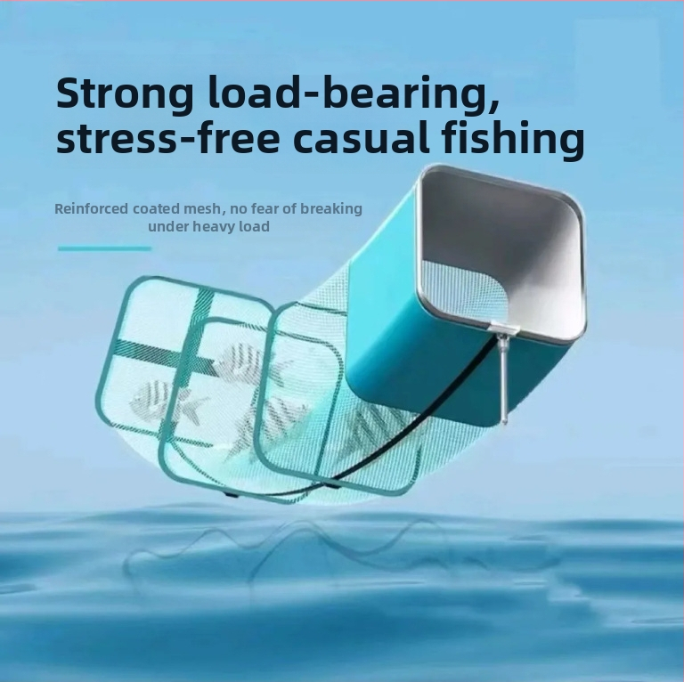 Yuxin neilona zvejas aizsargājošā sieta soma ar alumīnija sakausējuma pozicionēšanu un kvadrāta malu, mazu acīm